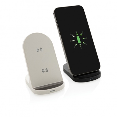 Logo trade mainoslahjat tuotekuva: RCS muovinen tuplakelainen langattoman latauksen alusta 15W